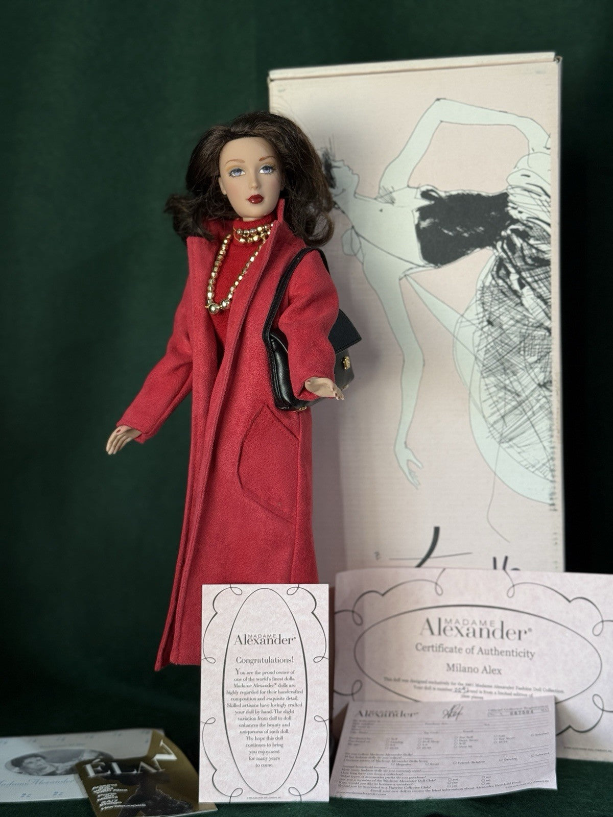 Madame Alexander Fashion Doll "Milano Alex" Brunette COA/Box/Tag