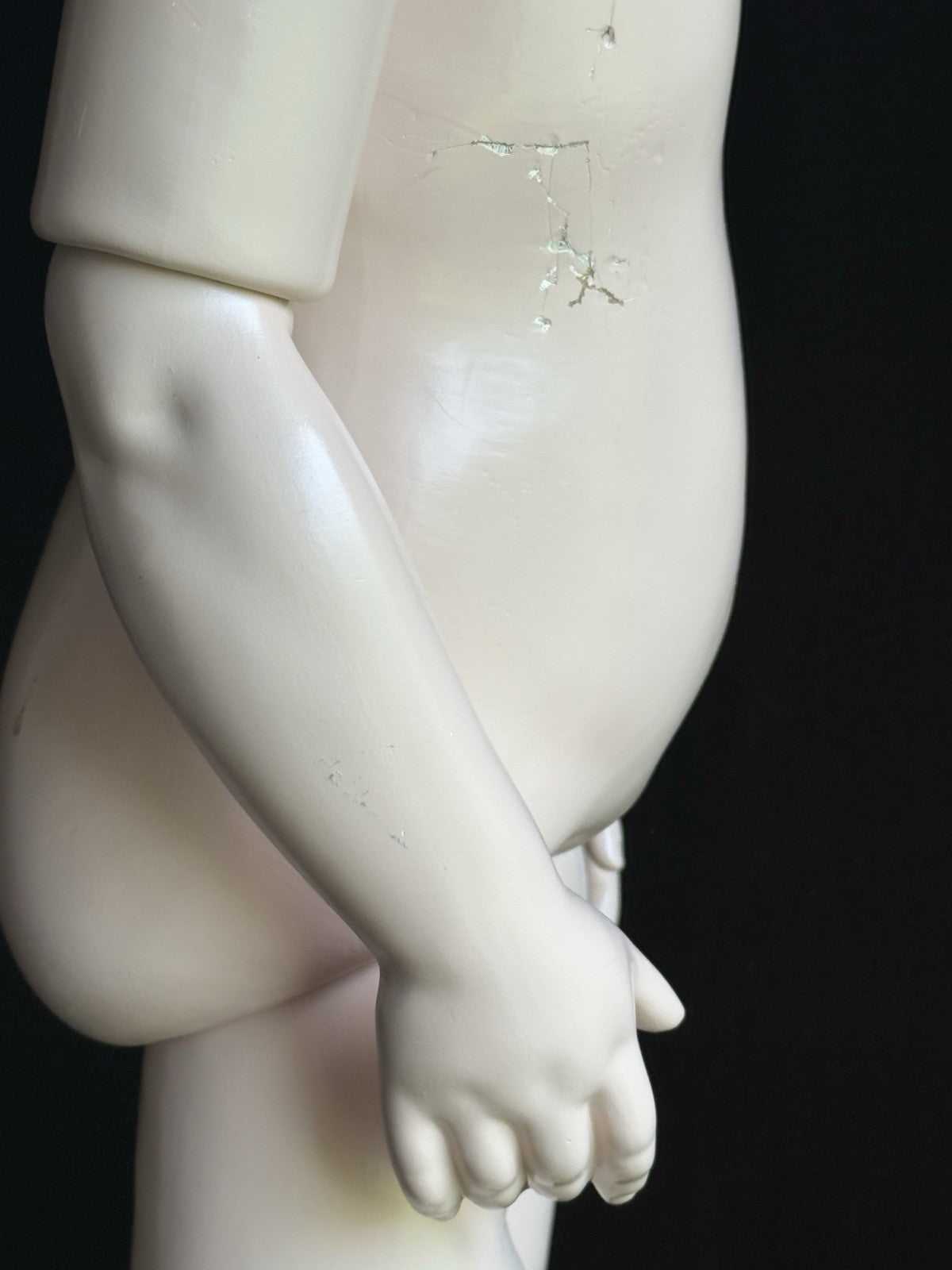 Large Porcelain Composition 29” Reproduction of Antique French Bru Jne Doll