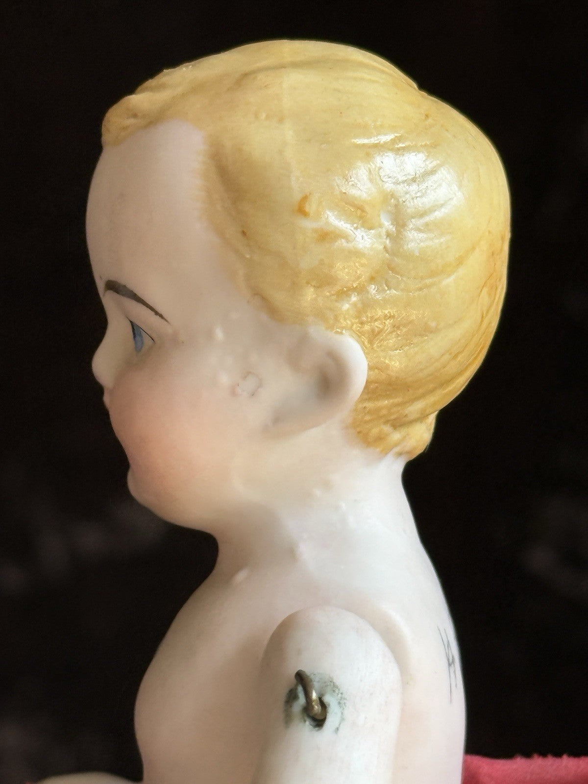 Antique German Kestner (?) 5” All Bisque Mignonette Dollhouse Baby Doll