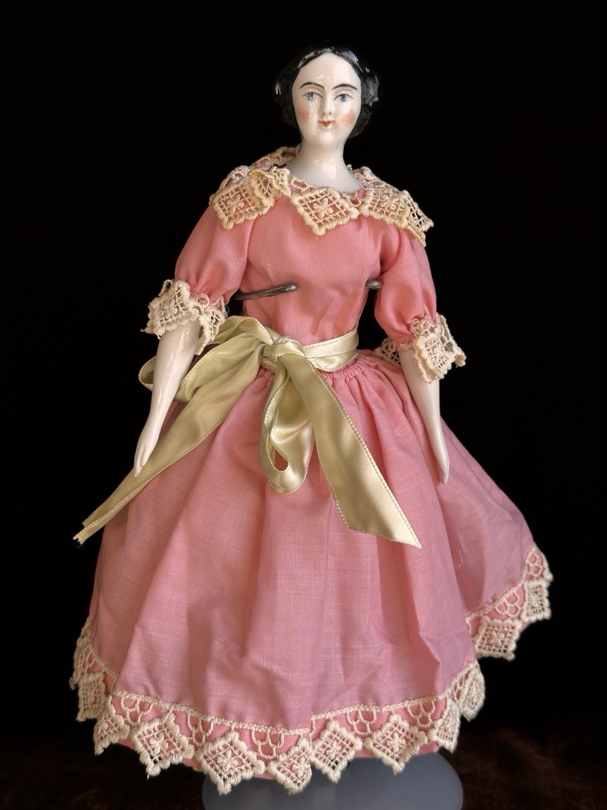 Vintage 13” Reproduction of Antique German Lydia China Head Doll