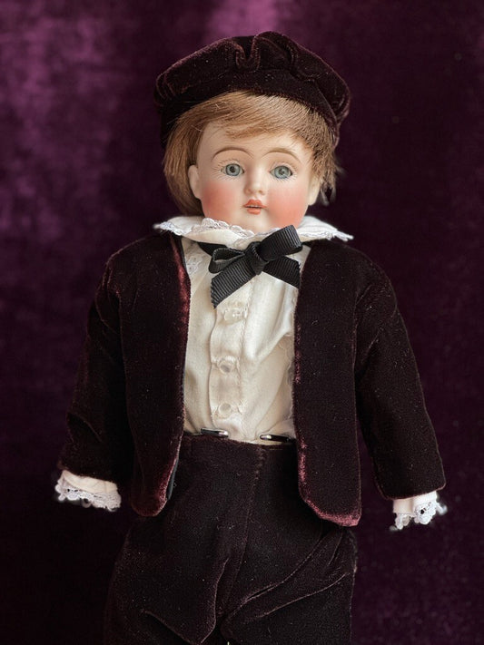 Antique German 13.5" Kestner 148 Bisque Shoulder Head Boy Doll