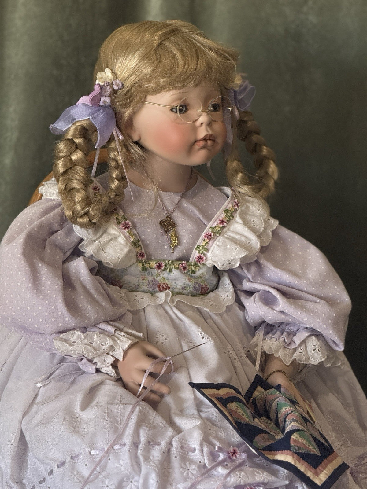 Large Original 42” Porcelain Doll “Stitches” by Donna Rubert LE 1000