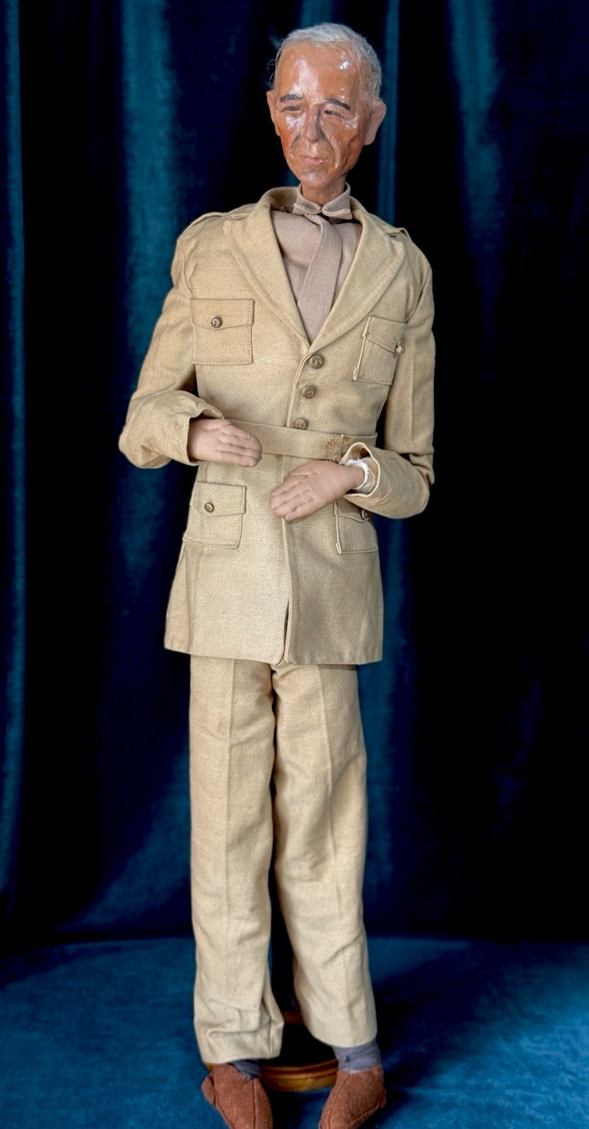 Character General Douglas MacArthur (?) 25” Stockinete Doll by Bernard Ravca (?)