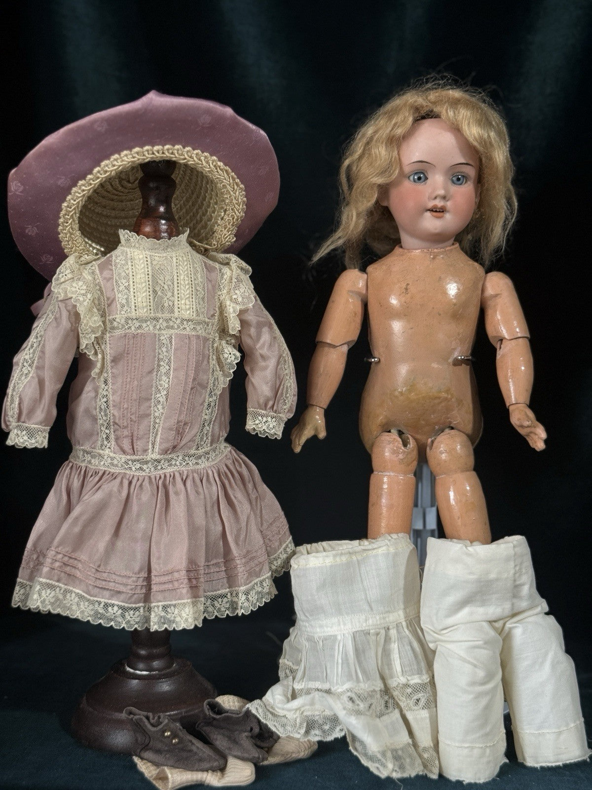 Antique German Armand Marseille DRGM 13.5” Doll Bisque Head Composition Body