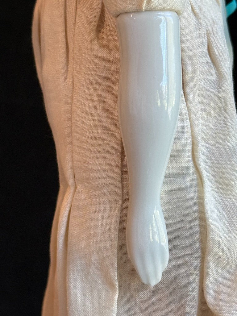 Antique German Hertwig 16” Lowbrow China Head Fashion Doll