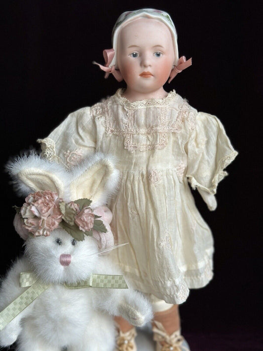 Antique German Gebruder Heubach 8226 Baby Stuart Bisque Shoulder Head Doll