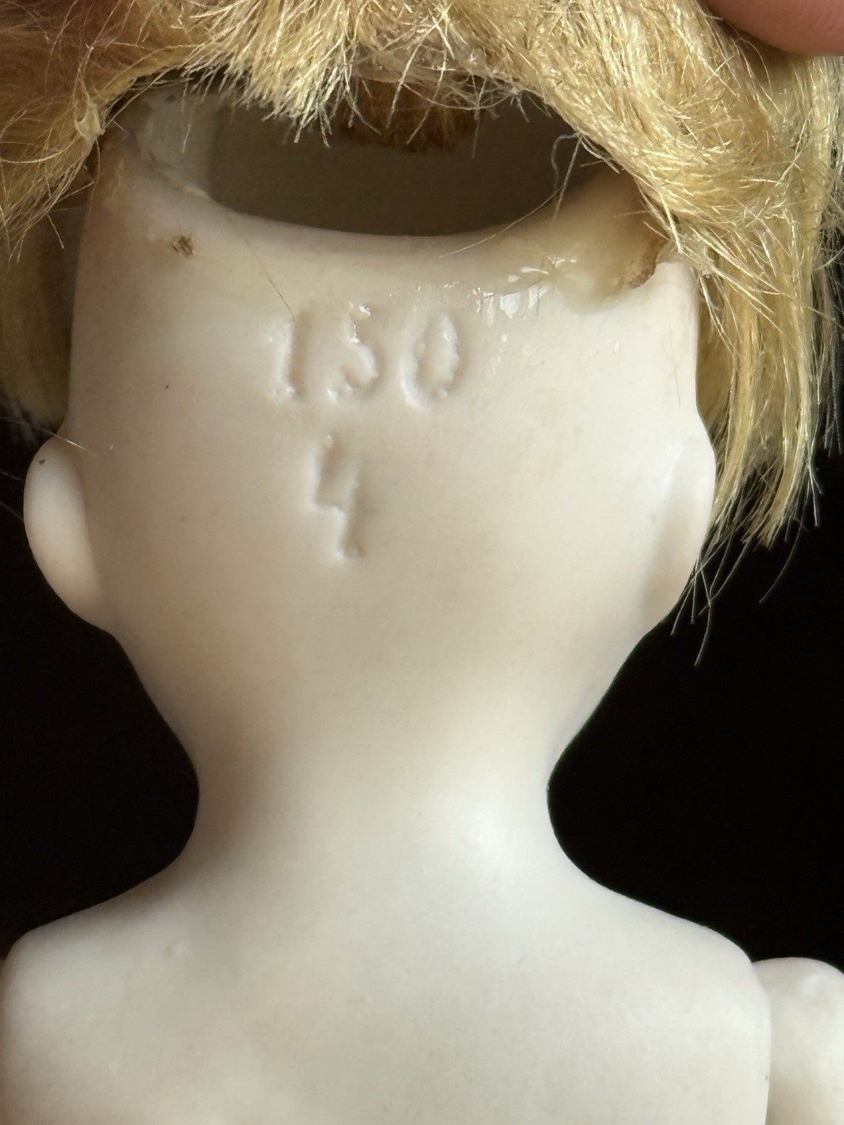 Antique German 6” Kestner 150 All Bisque Mignonette Dollhouse Doll
