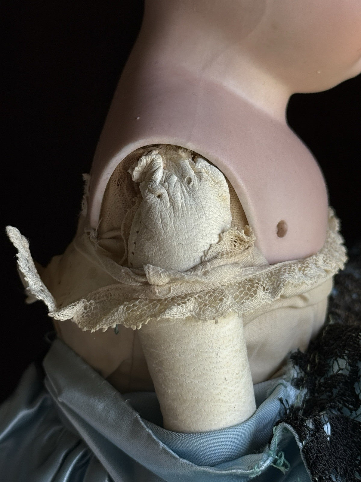 Antique German 17.5” Early Kestner 148 Head Bisque Shoulder Head Doll