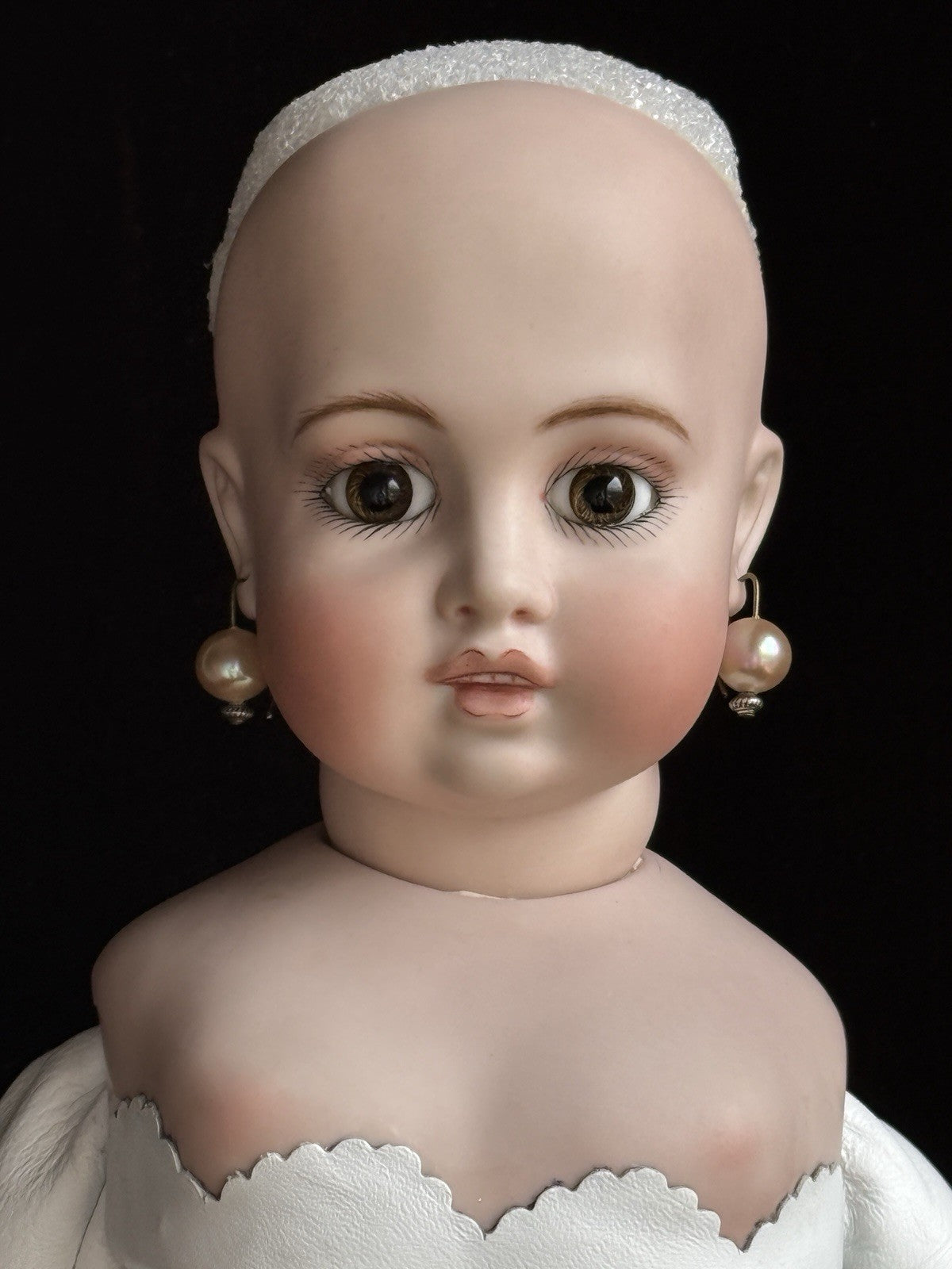 Porcelain 18” Reproduction of Antique French Bru Circle Dot Doll by Mimi