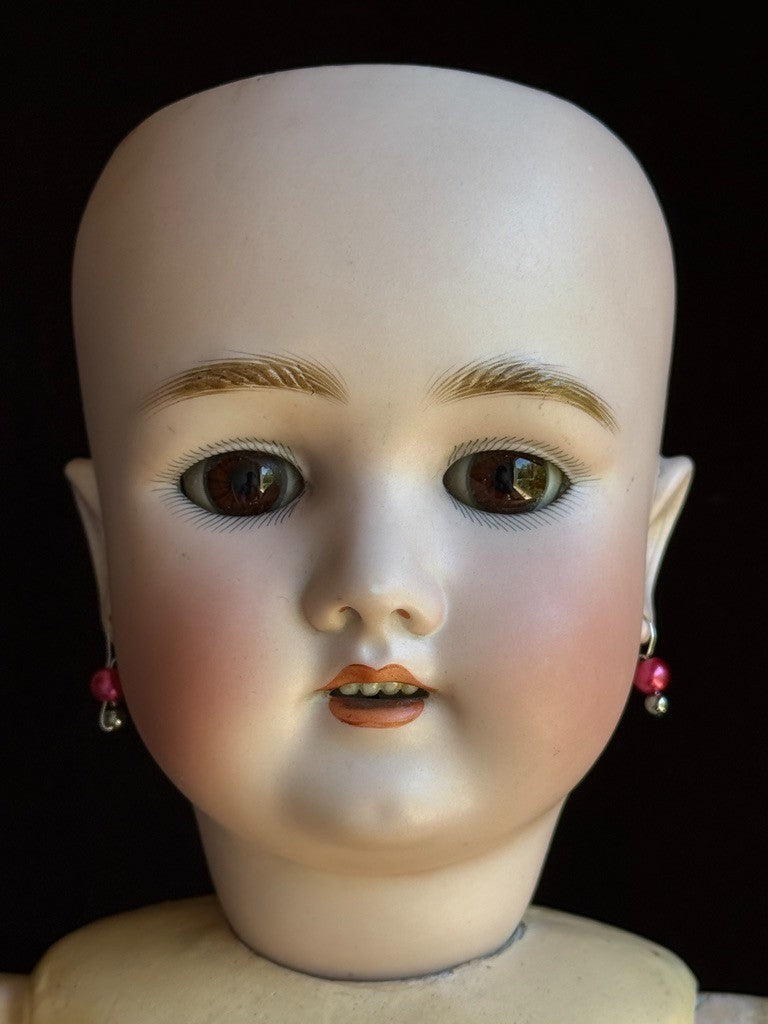Rare Antique German 24" C.M. Bergmann and Simon Halbig Eleonore Bisque Head Doll