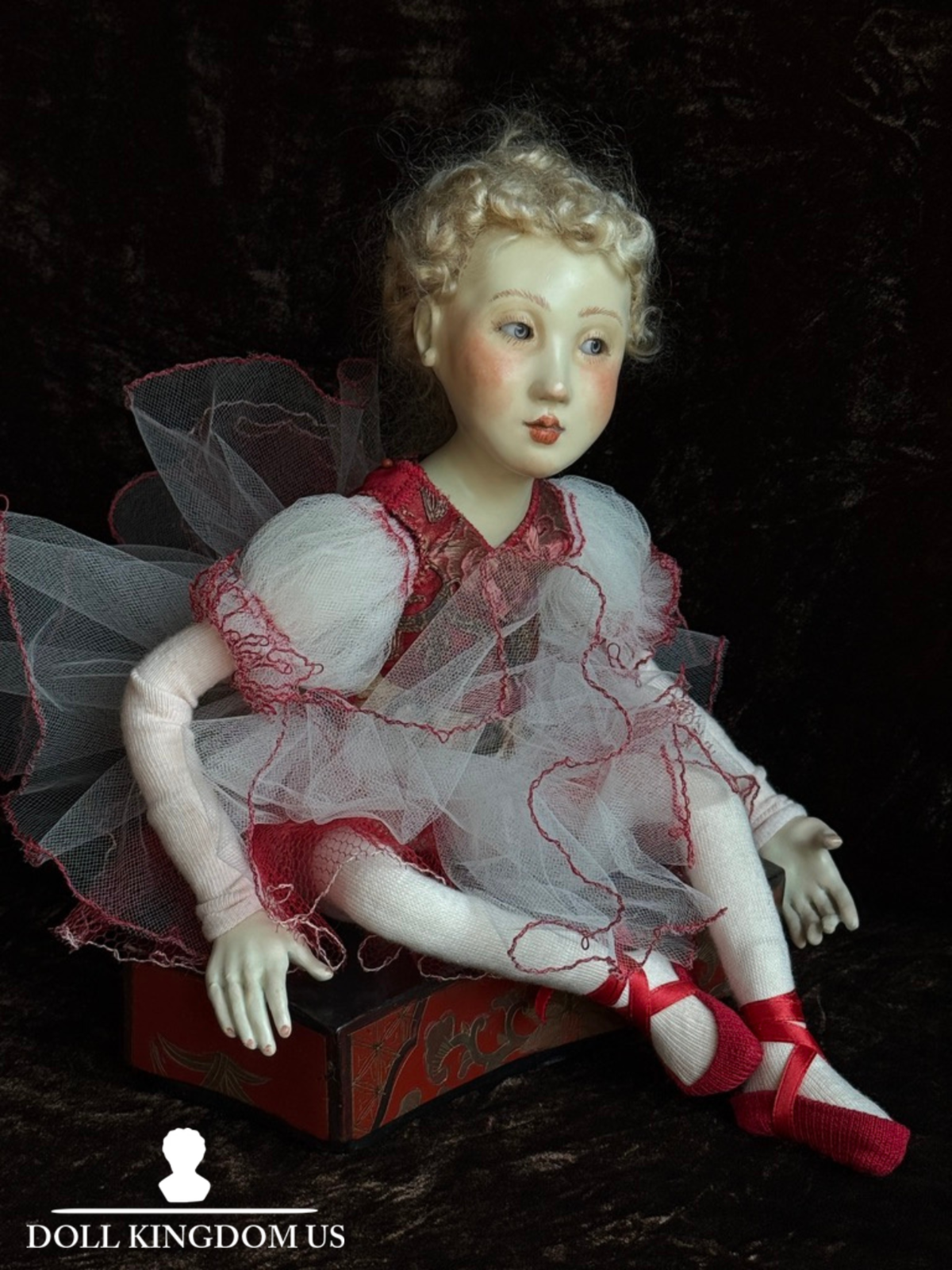 OOAK Collectible Judith & Lucia Friedericy Ballerina Wax Over Porcelain Doll