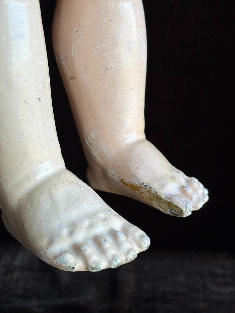 Antique German 26" Bruno Schmidt Bisque Head Doll