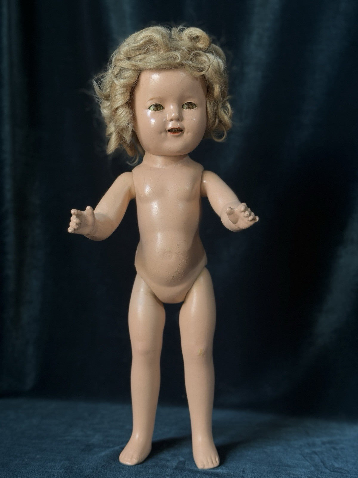 Lot Of 2 Vintage 1930’s Composition 15” and 13” Shirley Temple Doll by Ideal