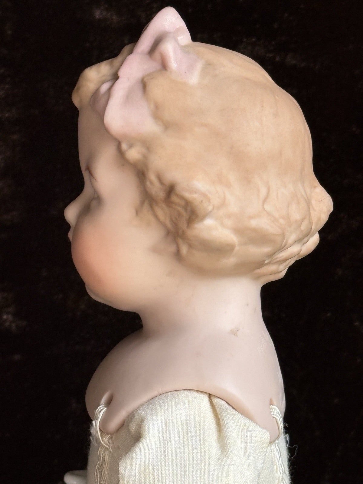 Porcelain 13.5” Repro of Antique Gebruder Heubach 7851 Character Girl Doll