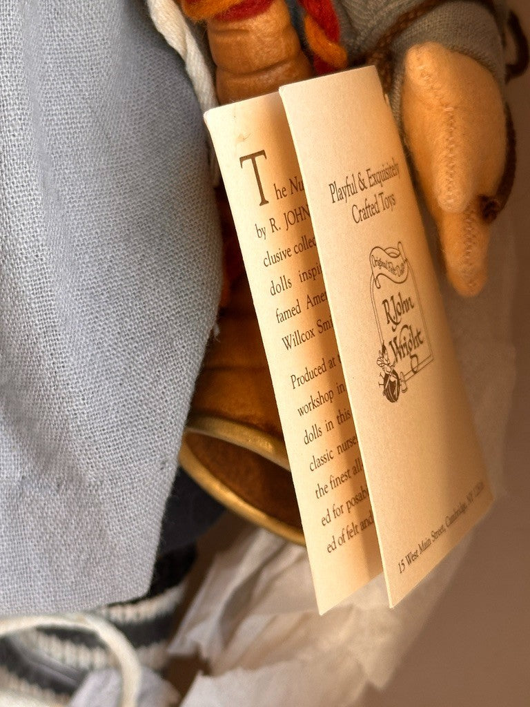 MINB John Wright 17" Little Boy Blue Cloth Felt Doll Nursery Rhyme Series LE 100