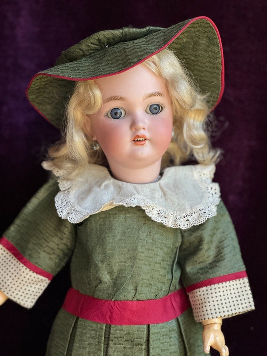 Antique German 18" Simon Halbig C.M. Bergmann Bisque Head Doll
