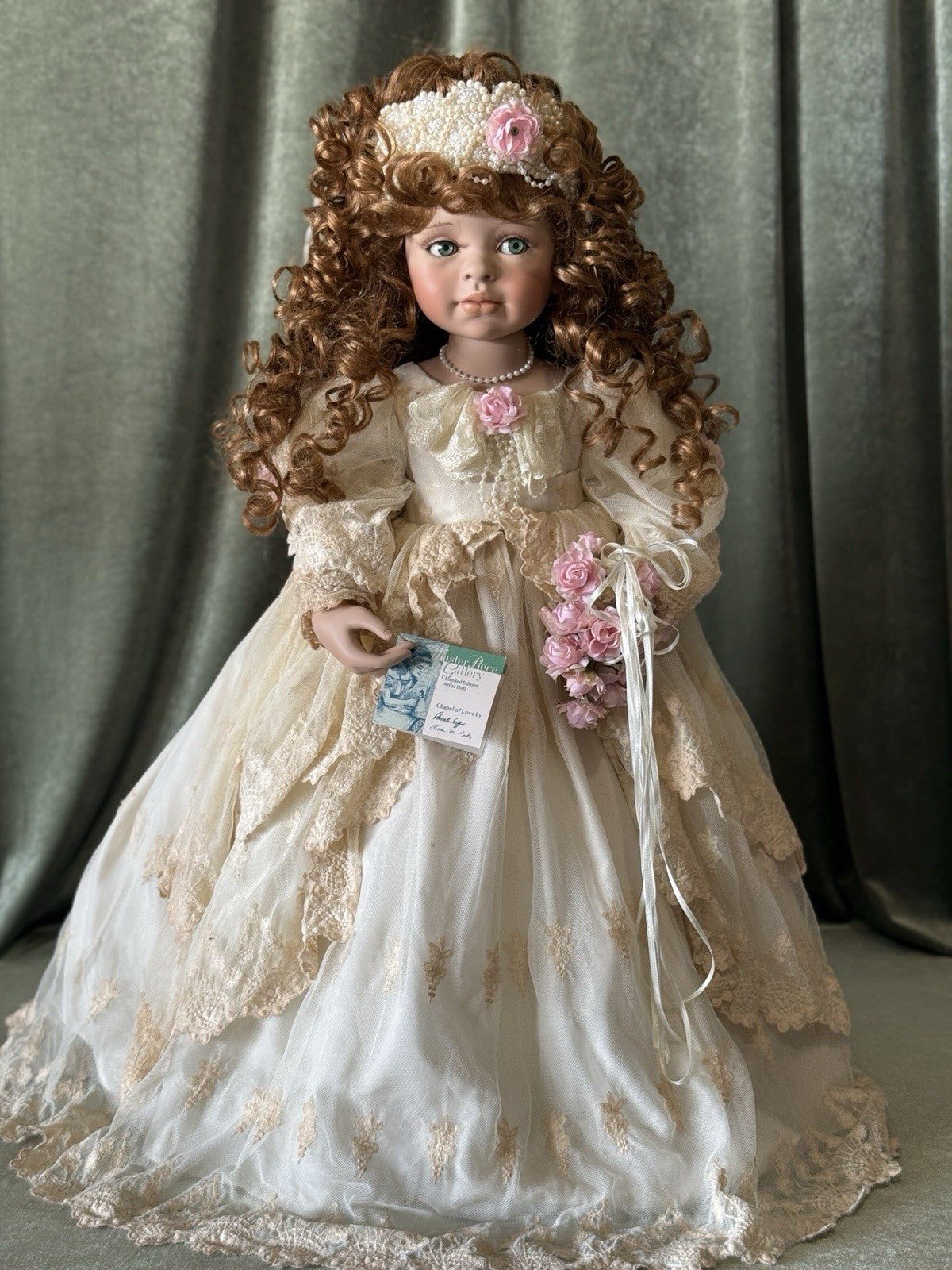 Porcelain 25” Doll “Chapel Of Love” by Pamela Erff LE 750 Tag