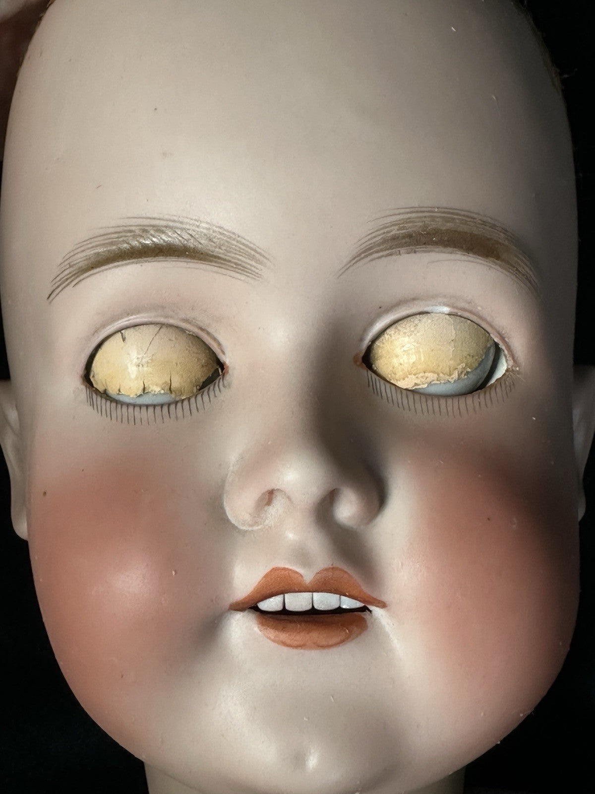 Antique German 29” Queen Louise Doll Bisque Head Composition Body