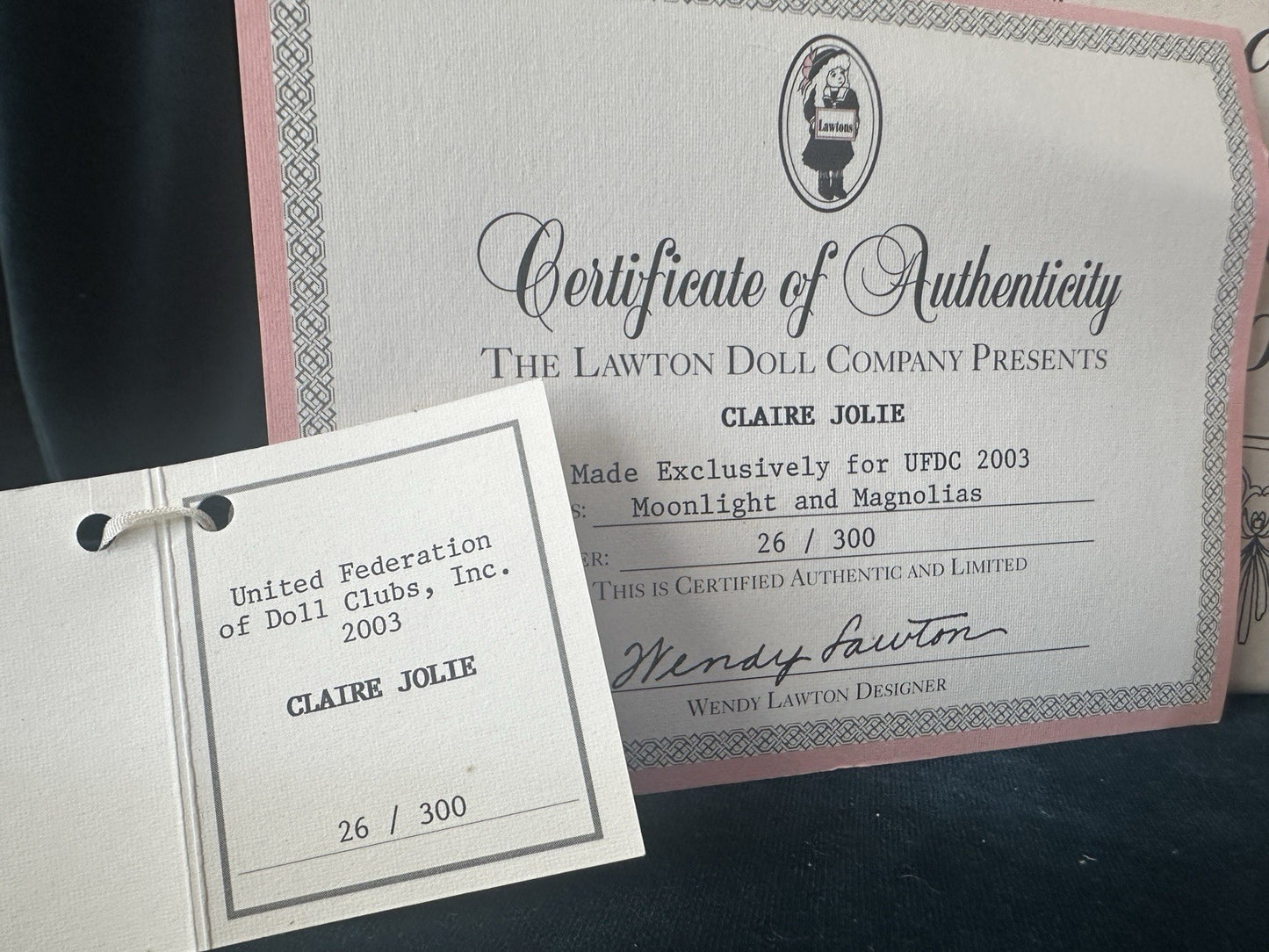 Wooden Jointed Wendy Lawton “Claire Jolie” 8” Doll LE 300 For UFDC Convention