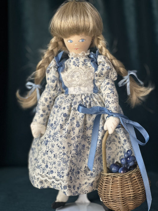 Collectible 12” Hand-carved Wooden Jointed Doll by Nancy Elliott (?) LE 150