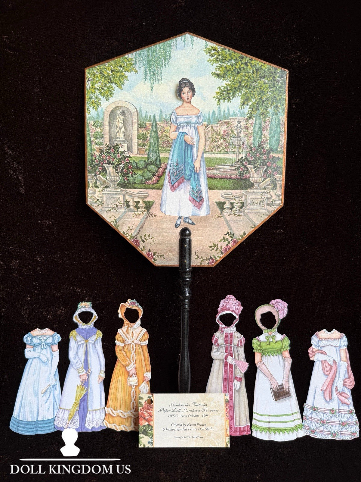 1998 UFDC New Orleans Karen Prince Jardins des Tuileries Paper Doll Souvenir