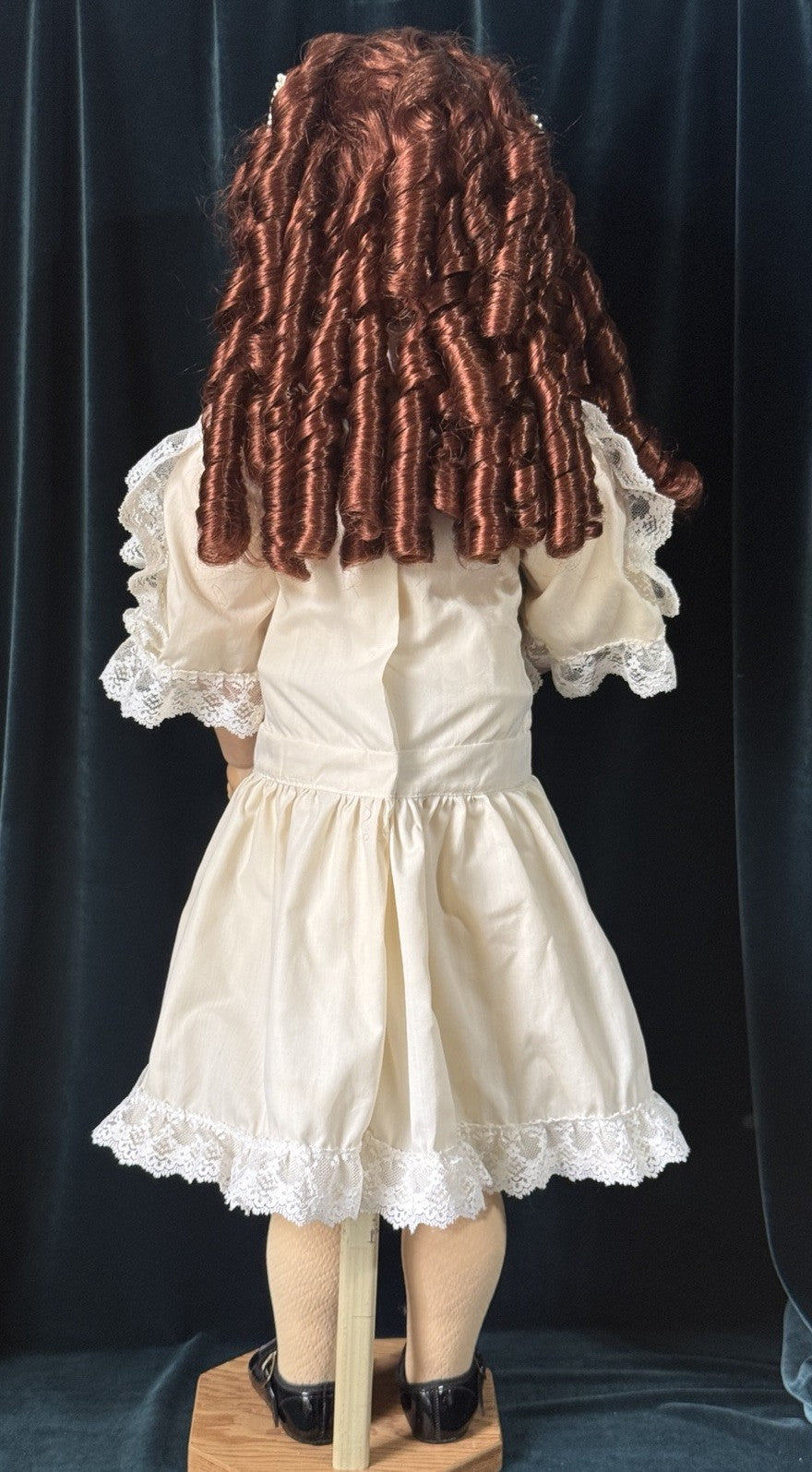 Antique German Walkure 30” Doll Bisque Head Composition Body