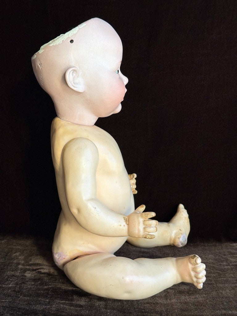 Antique German 16” Hilda Kestner 245 Bisque Head Baby Doll