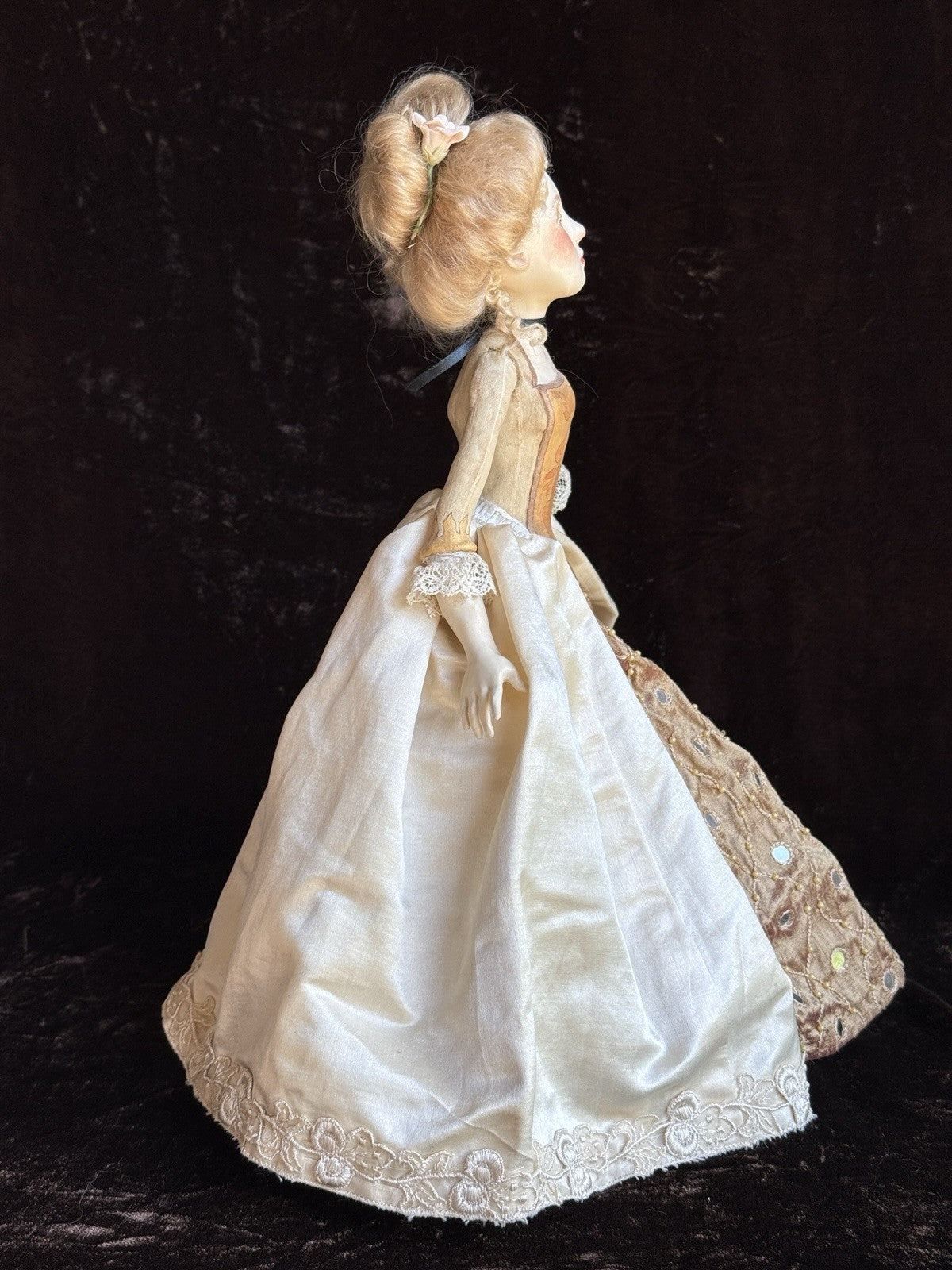 OOAK Collectible 14.5” Judith & Lucia Friedericy Wax Over Porcelain Doll