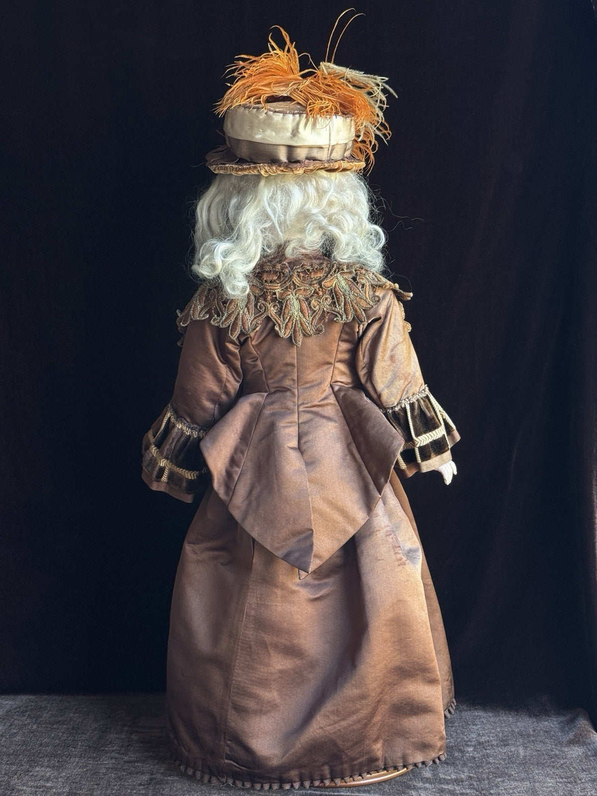 Antique German 25” Queen Louise Bisque Head Composition Body Doll