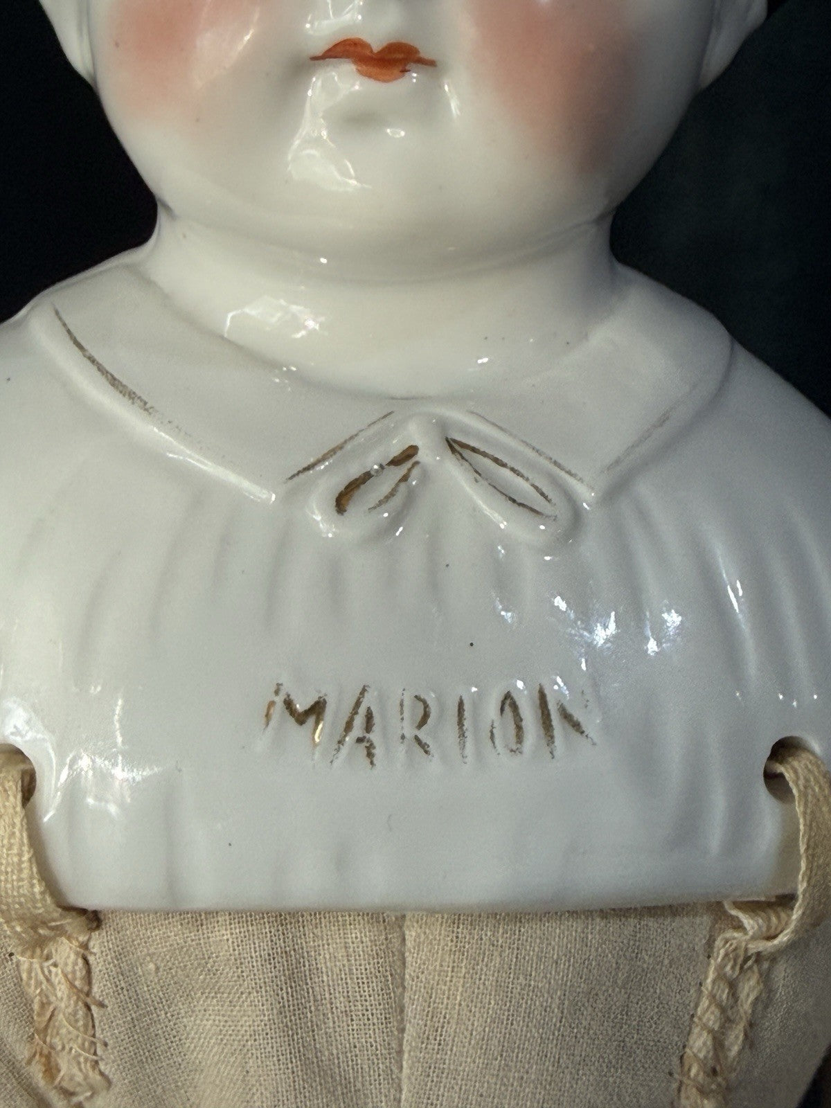 Antique German 21" Hertwig Pet Name “Marion” China Head Doll