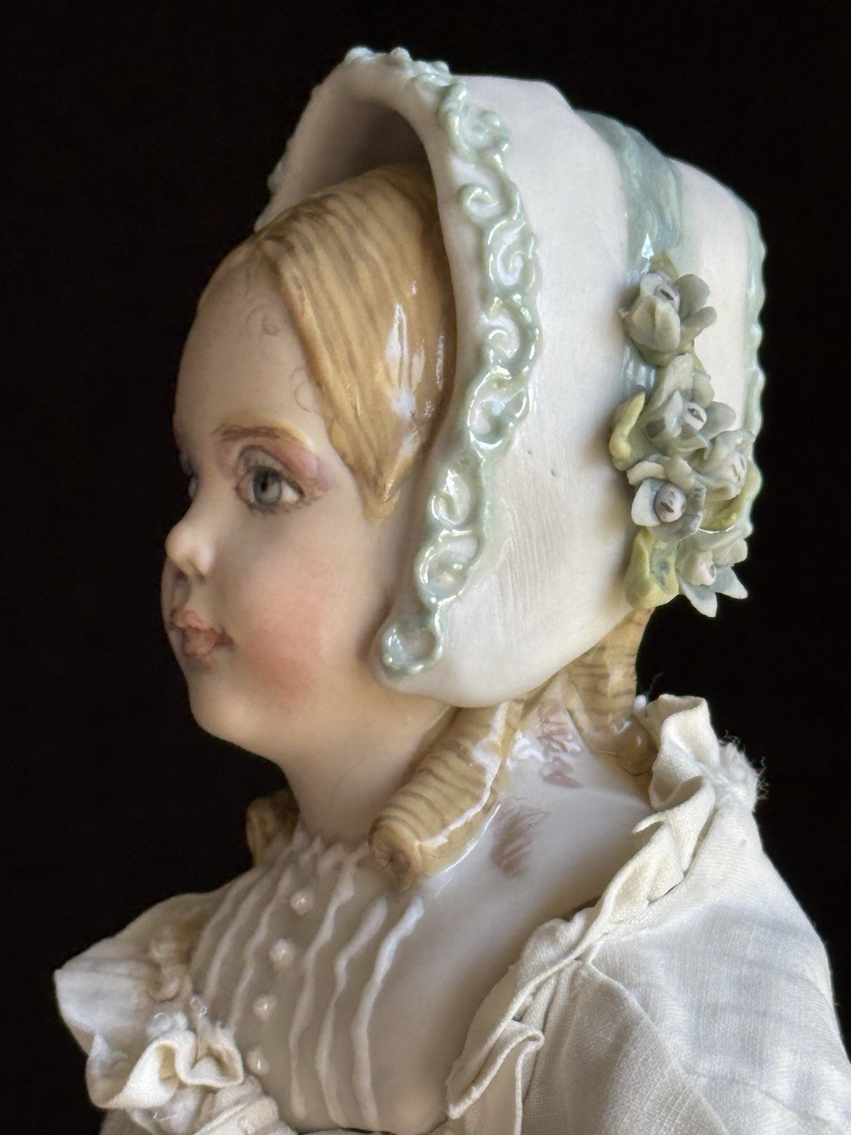 OOAK Collectible 10.75" Kathy Redmond Porcelain Cloth Girl Doll