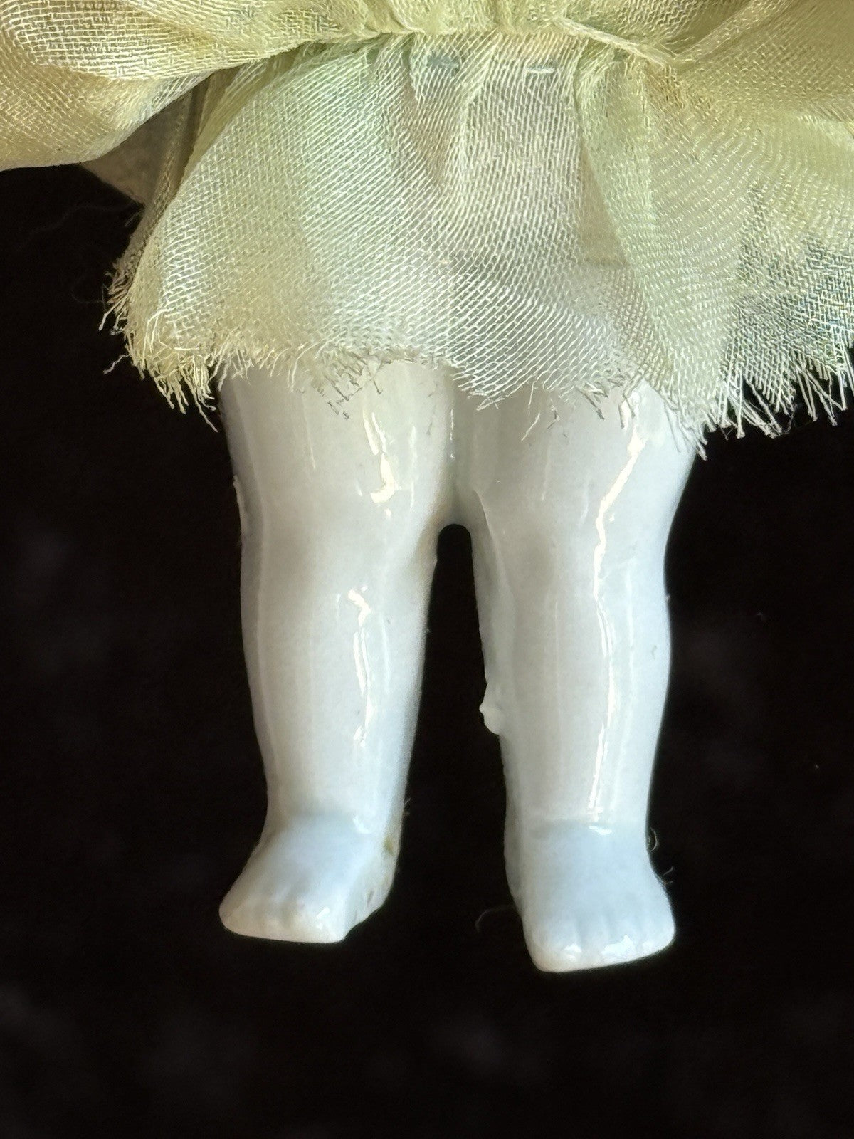 Antique German Miniature 4” Frozen Charlotte China Doll