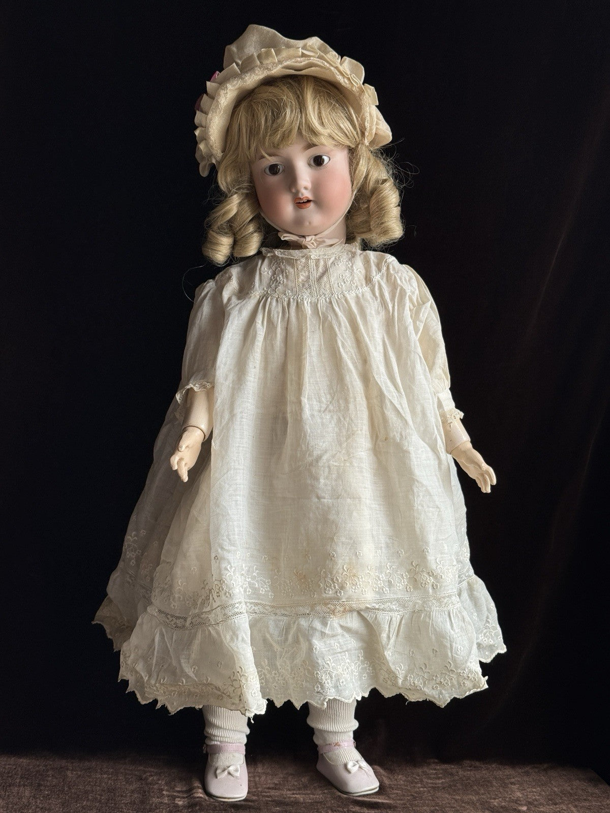 Antique German 28.5” Armand Marseille 390 Bisque Head Doll