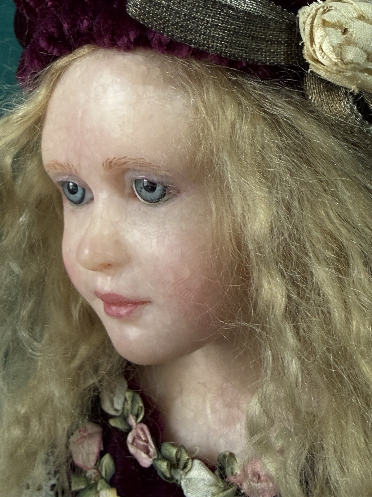 OOAK Collectible Polymer Fimo 15” Doll By Artist Edna Dali Original Box
