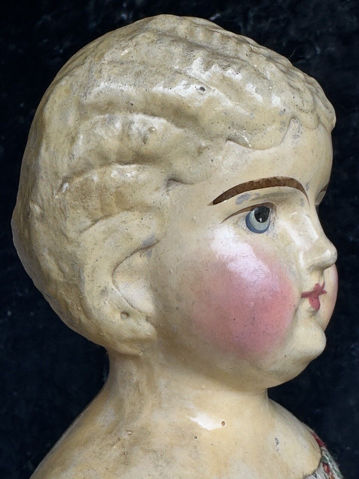 Antique German (?) Dressel (?) 20” Papier Mache Fashion Lady Doll