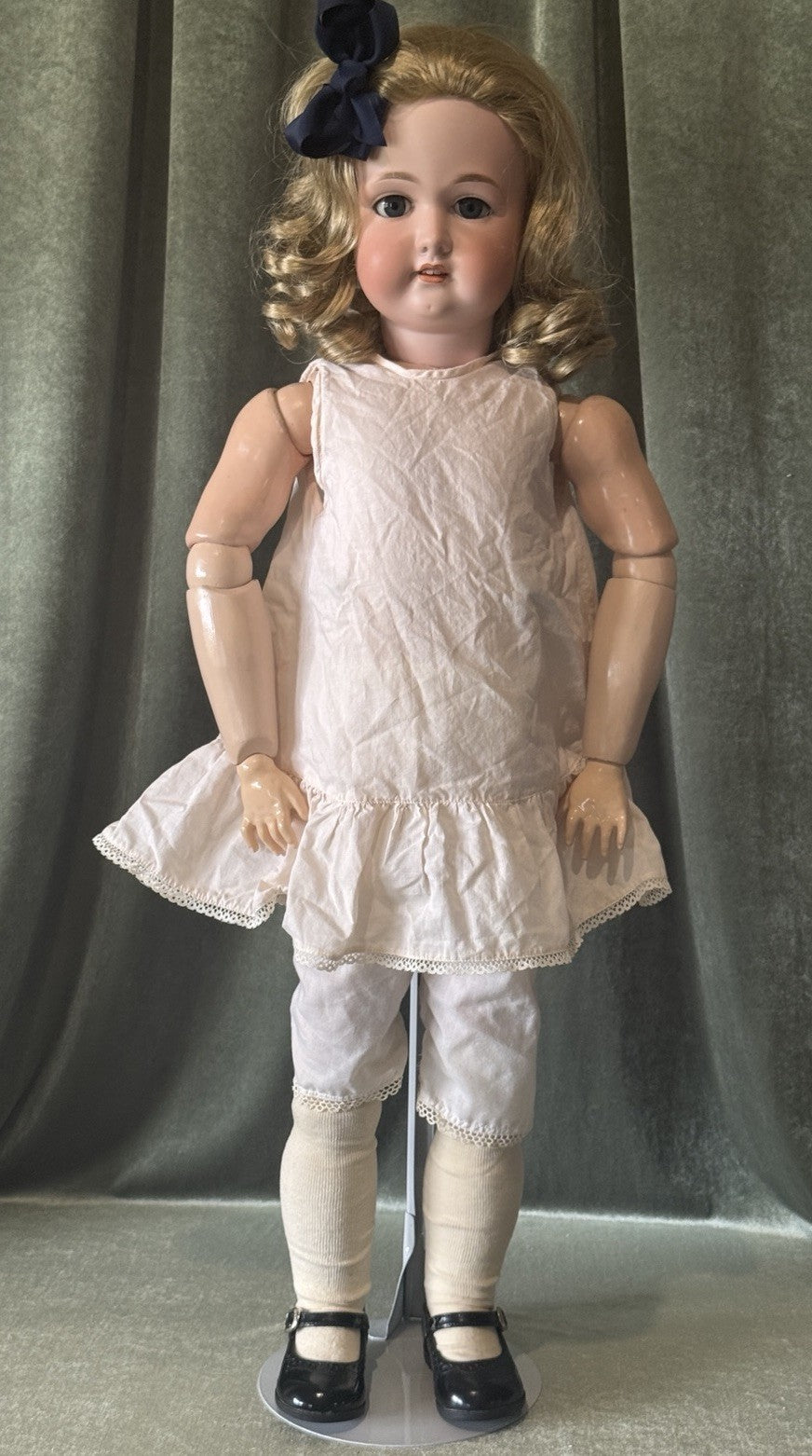 Large 34” Antique German Armand Marseille Doll Bisque Head Composition Body