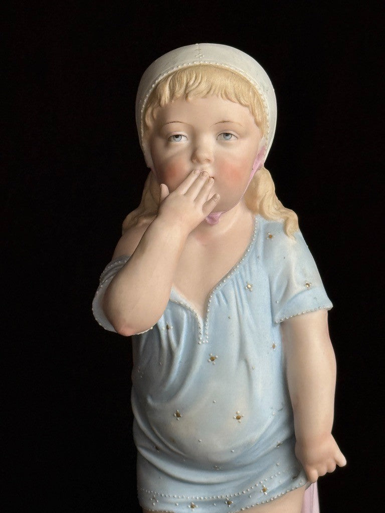 Large Antique German 13.75” Gebruder Heubach Figurine of Character Doll