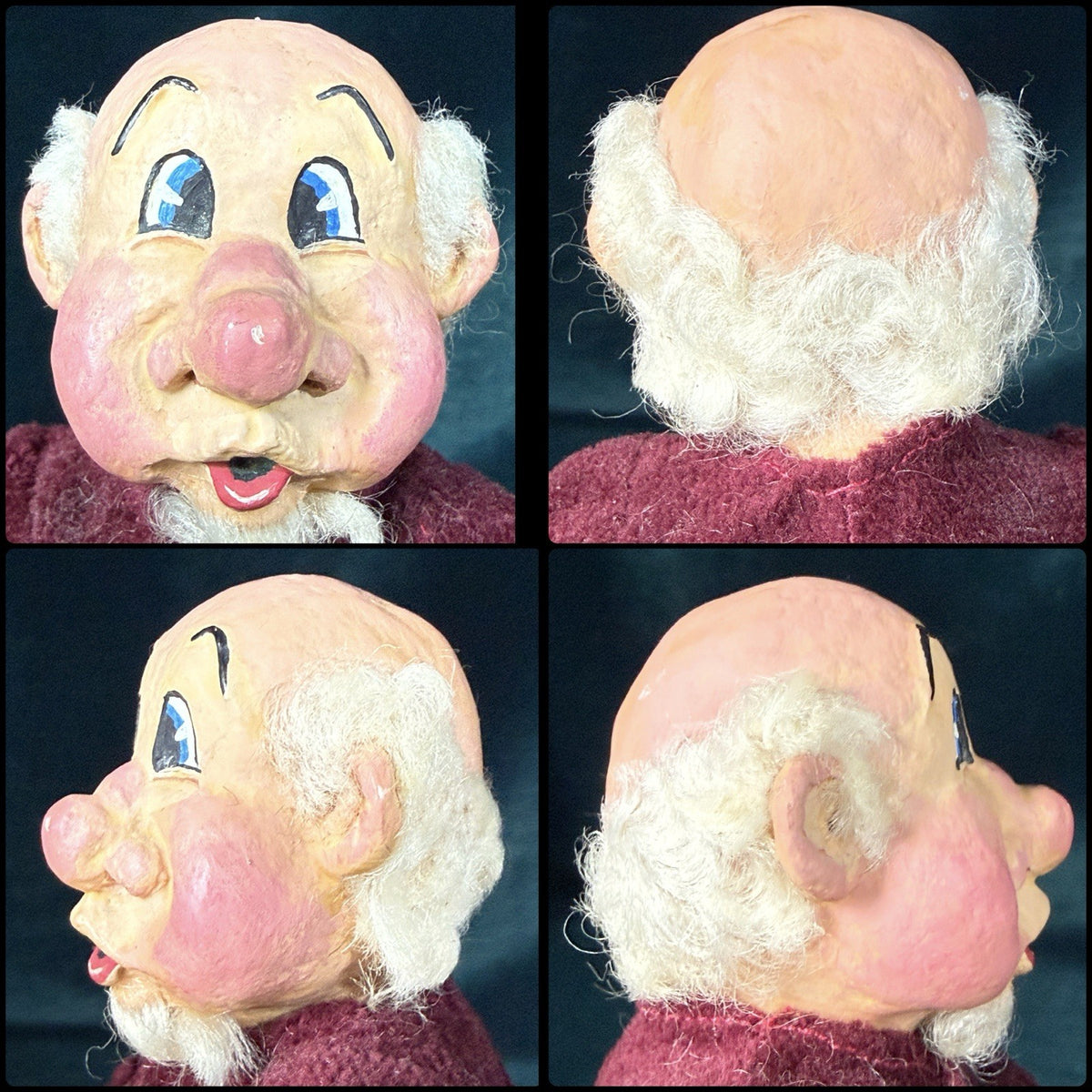 ODACA Artist Betsy Baker Original Signed Lot Of 4 Paper-Mâché Gnome 7” Dolls
