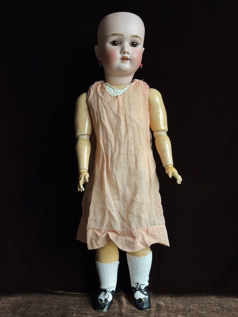 Rare Antique German 24" C.M. Bergmann and Simon Halbig Eleonore Bisque Head Doll
