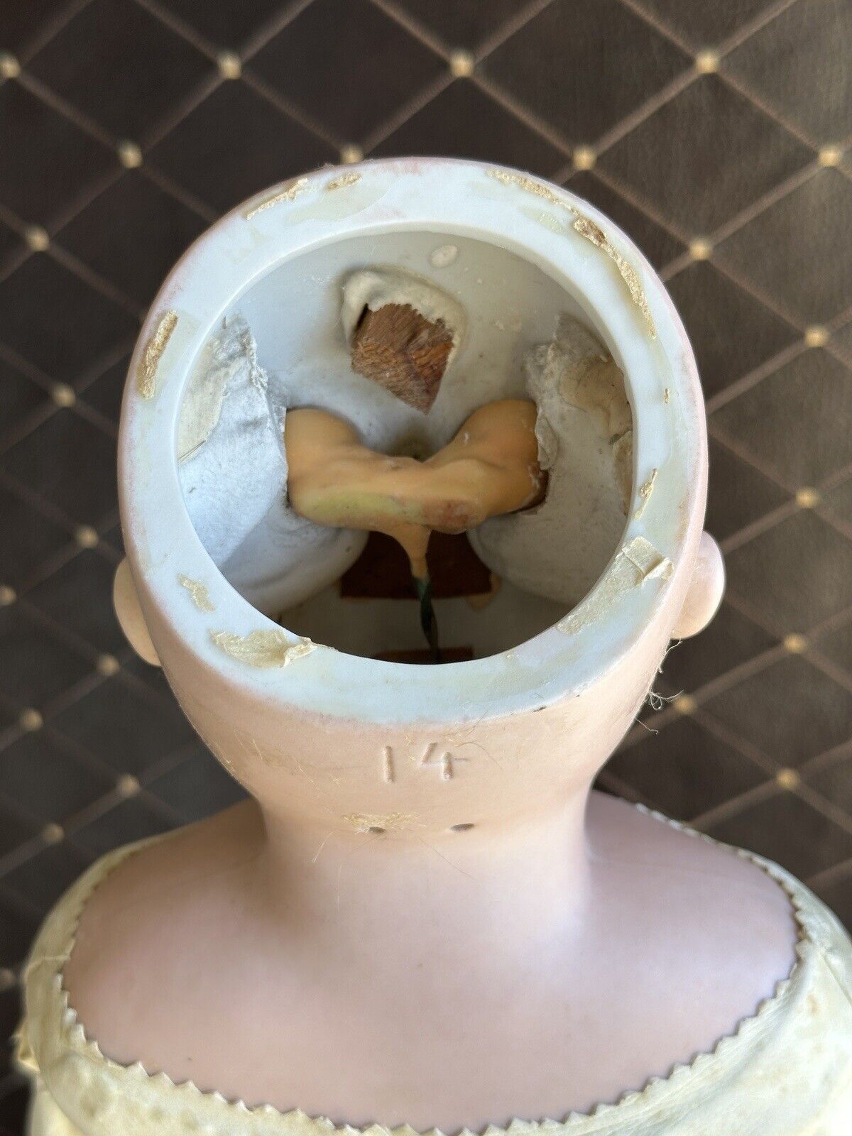 Large Antique German 27” Kestner Turned Bisque Shoulder Head Doll