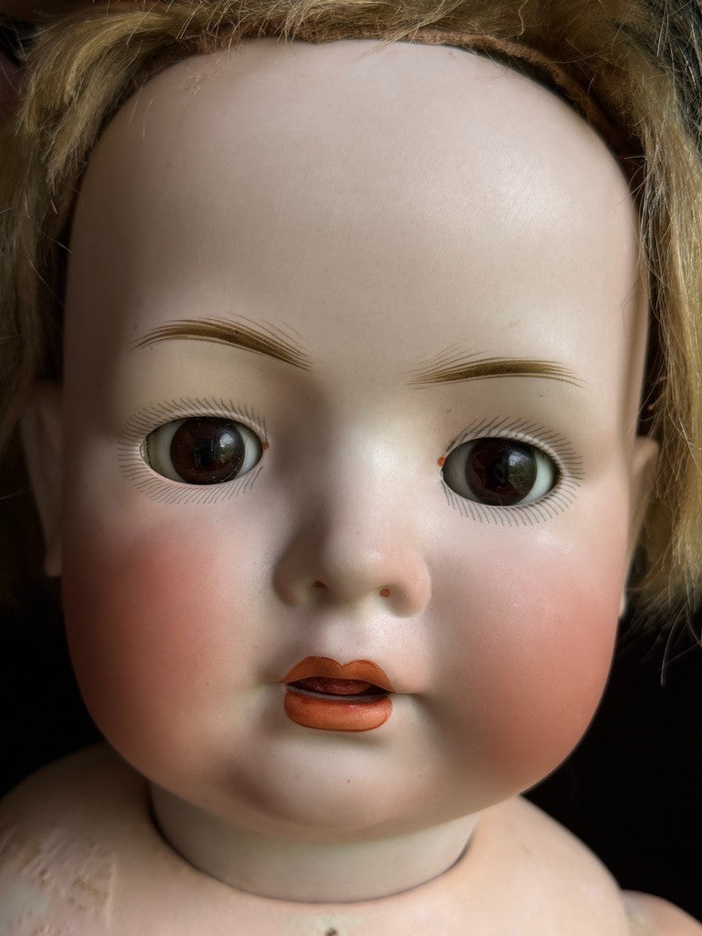 Lifesize Antique German 25” Bahr & Proschild 678 Bisque Head Baby Doll