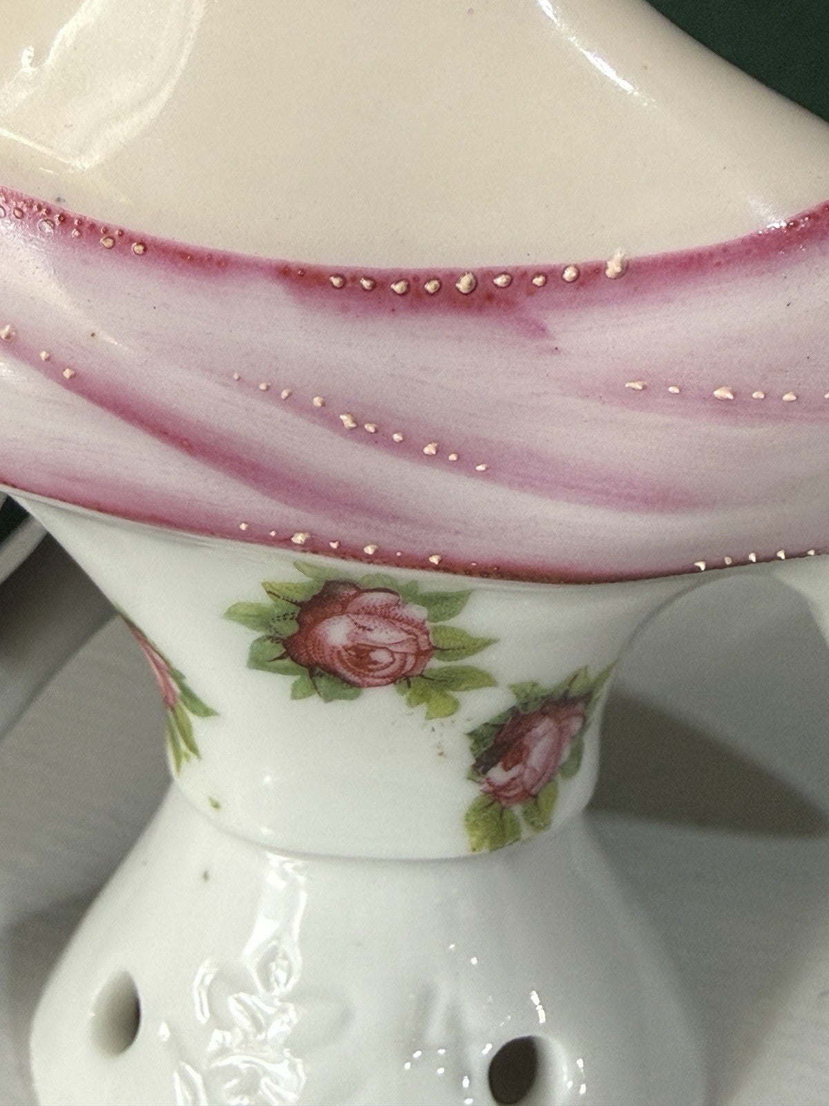 Porcelain German Goebel 4 3/4” Half Doll Figurine Arms Away