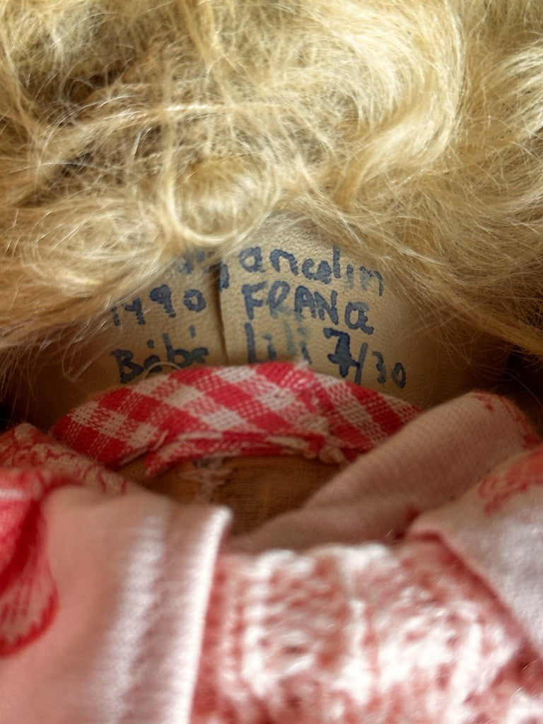 Rare OOAK 22” French Artist Malou Ancelin Leather Signed Girl Doll LE 30