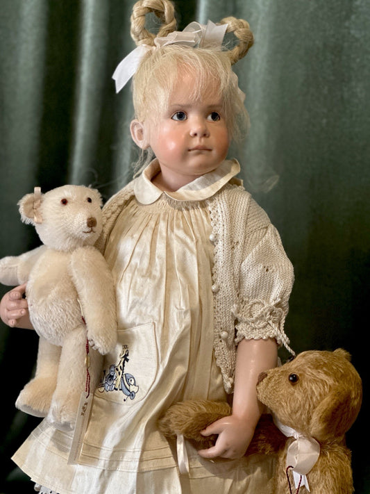 Artist Hildegard Gunzel Wax Over Porcelain 26” Doll “Harriet” LE 25 Box/Tag