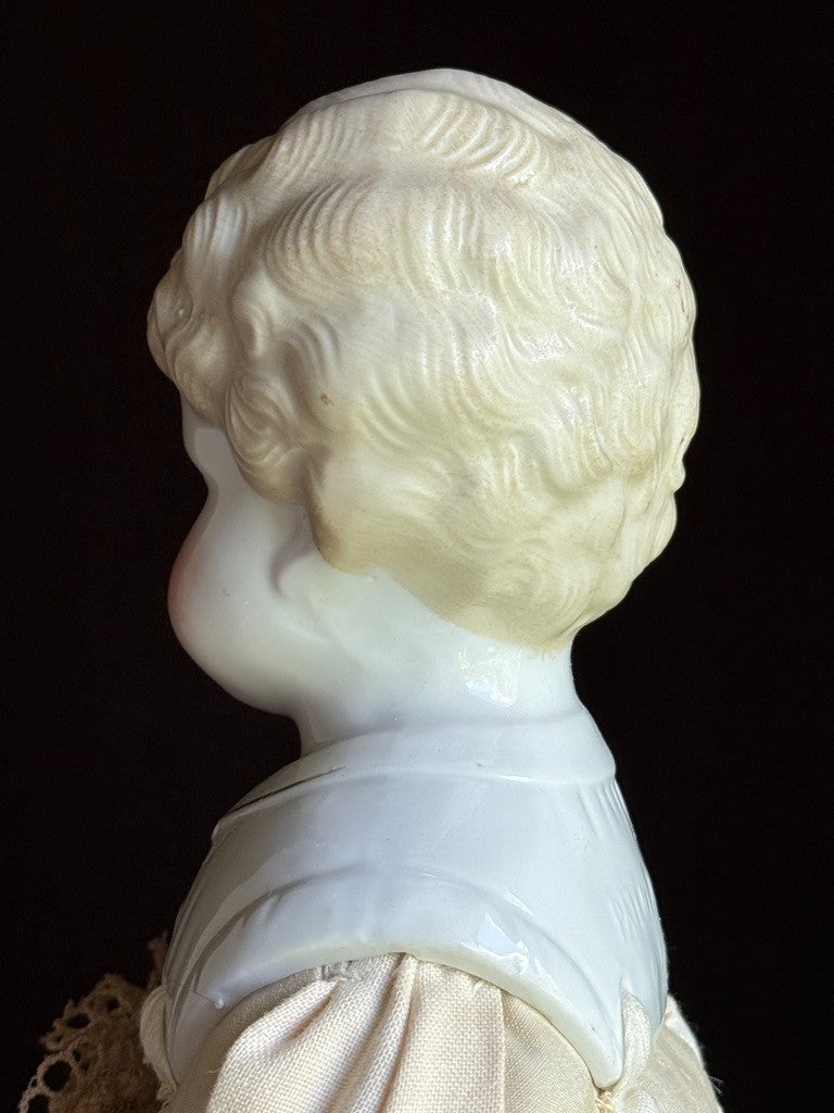 Antique German 21" Hertwig Pet Name Ethel China Head Doll