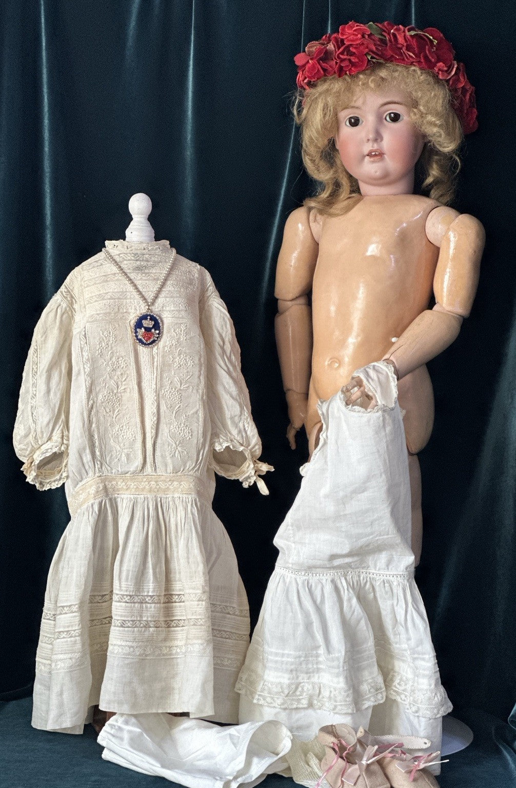 Antique JDK Kestner Mold 171 31” Doll Bisque Head Stamped Composition Body