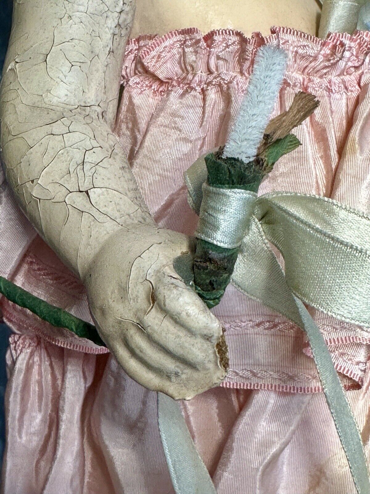 Antique American 17.5” Composition Carnival Prize Bride Doll