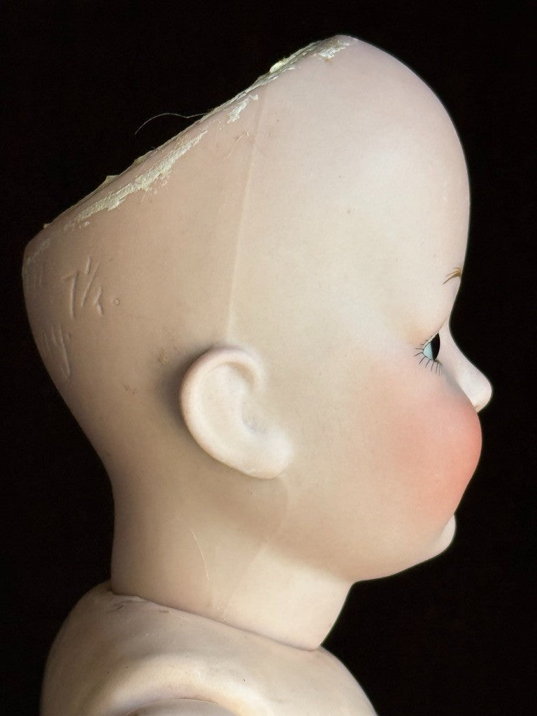 Very Rare Antique German 14.5” Kestner 185 Bisque Head Smiling Girl Doll