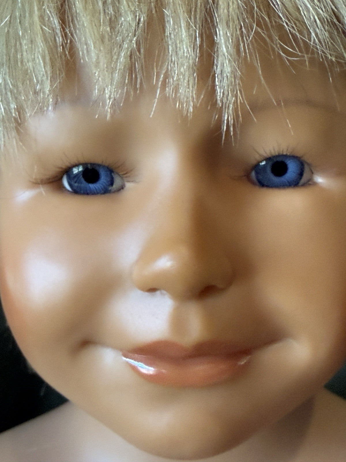 Huge 46” Collectible German Artist Evelyn Leman Vinyl Boy Doll