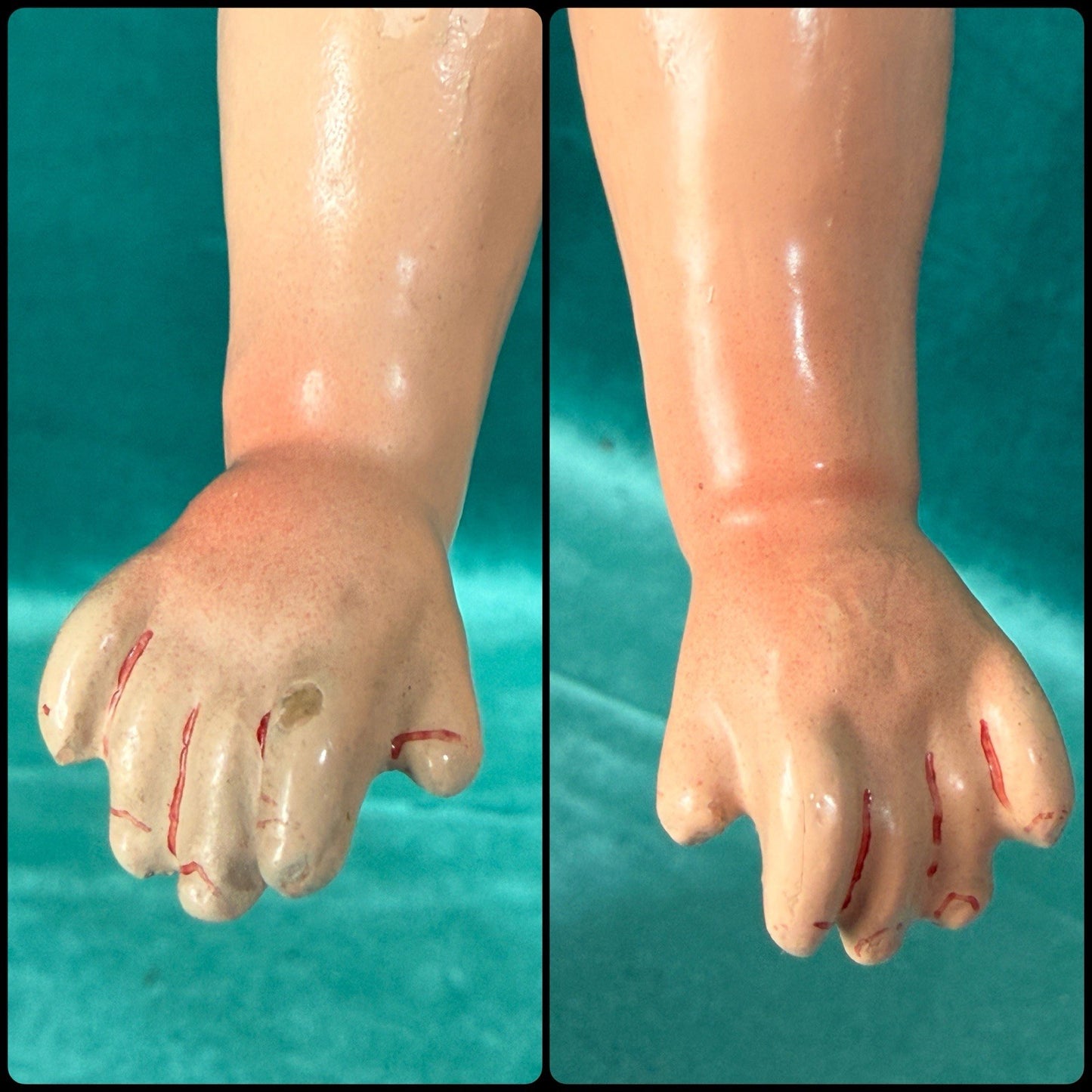 Lot Of 3 Small Antique German Bisque Head Dolls